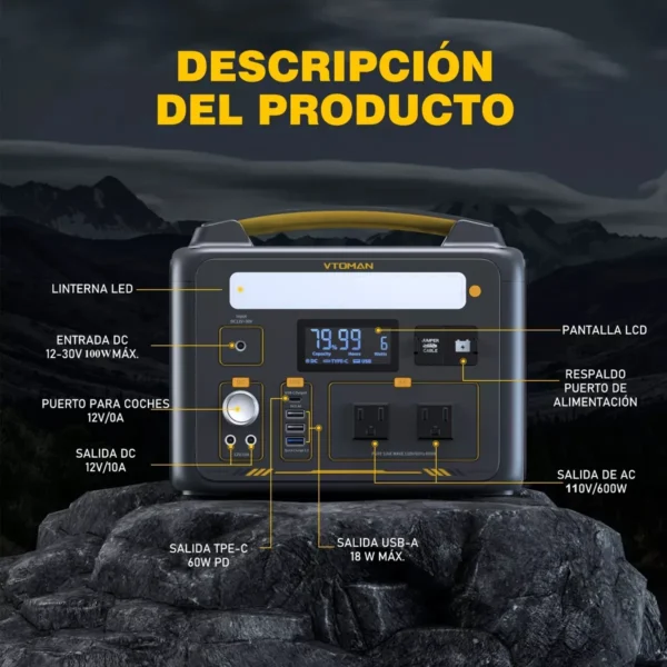 Generador Electrico Vtoman Jump 600X 1200W - Image 2